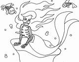 Skeletal Mermaid Yuccaflatsnm sketch template