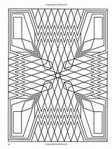 Coloring Pages Geometric Book Books Deco Tech Choose Board sketch template