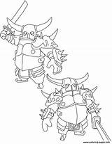 Clash Clans Coloring Pekka Pages Printable sketch template