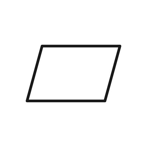 parallelogram shape symbol vector icon  creative graphic design ui