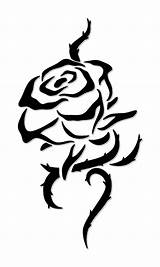 Tribal Rose Tattoo Tattoos Designs Simple Drawing Roses Flower Gothic Beautiful Flowers Men Clipart Just Drawings Cool Cliparts Clipartbest Draw sketch template