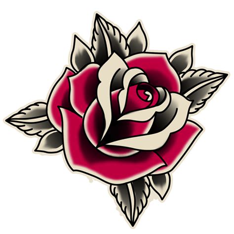 rose school  sticker tattoo   png hq hq png