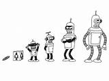 Futurama Coloriages Selon évolution sketch template