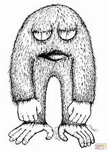 Yeti Coloring Pages Cartoon Bigfoot Drawing Printable Sasquatch Clipartmag Getdrawings Categories sketch template