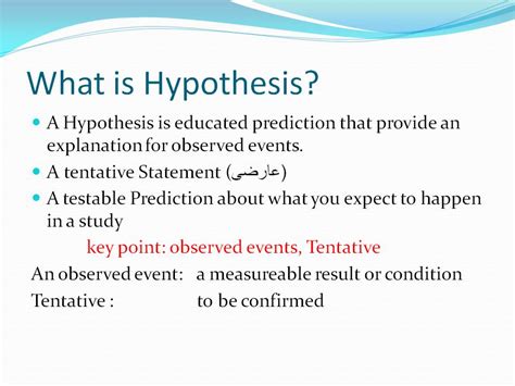 hypothesis  research methodology notes