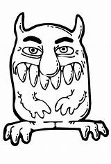 Monstruos Potwory Ausmalbild Drucken Pokoloruj sketch template