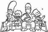 Simpsons Coloring Printable Pages sketch template