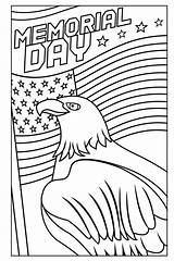 Memorial Coloring Pages Printable Drawing Colorpages Flag sketch template