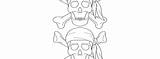 Pirate Bandana sketch template