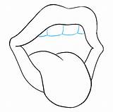 Mouth Drawing Tounge Smiling Outline Clipartmag Beginners sketch template