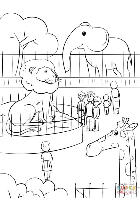 zoo animals coloring page  printable coloring pages