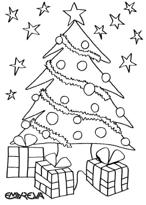 christmas tree  objects  printable coloring pages