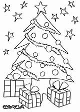 Christmas Coloring Tree Objects Pages Kb sketch template