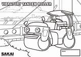 Coloring Roller Vibratory Tandem sketch template