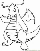 Dragonite Pokemon Coloring Pages Pokémon Color Popular Coloringpages101 sketch template