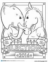 Election Coloring Pages Usa Campaign Printable Print Getcolorings sketch template