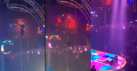 Video Viral Stripper Sufre Tremenda Caída Desde El Tubo Y Sigue Bailando