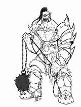 Orc Lineart Warcraft sketch template
