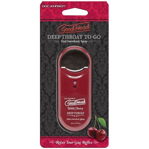 doc johnson goodhead to go deep throat spray wild cherry