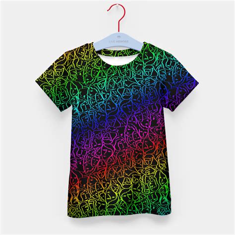 elios shirt faces holographic neon rainbow kids  shirt callmebyyourname elio faces