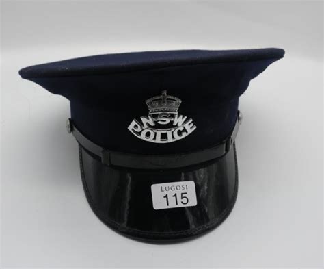 rare nsw police hat size  lugosi auctioneers valuers find lots