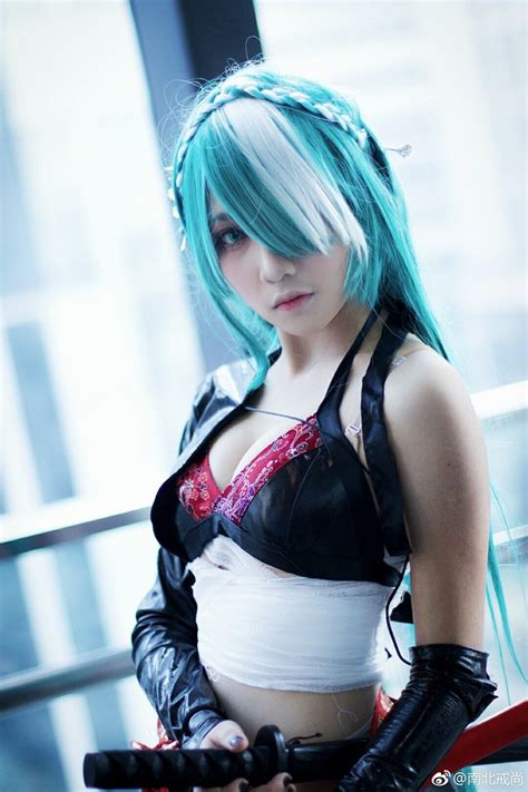 hatsune miku knife cosplay looking quite sharp sankaku complex