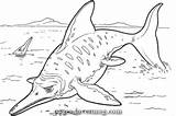 Ichthyosaur Dinosaurs Mesozoic sketch template