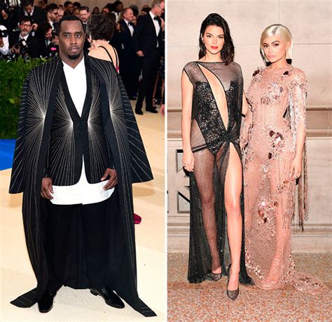 diddy disses kylie and kendall jenner they re cropped out of met gala
