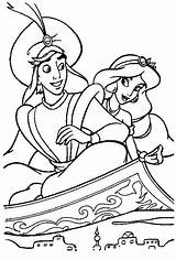 Coloring Pages Aladdin Disney Jasmine Aladin Color Kids Merlin Magic Princess Lamp Jasmin Printable Sheets Genie Colouring Clipart Adult Colorings sketch template
