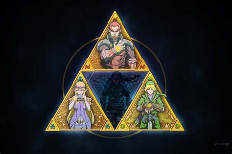 triforce link zelda ganondorf  dark link game art hq