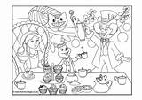 Colouring Party Mad Tea Hatters Activity Pages Village Explore sketch template