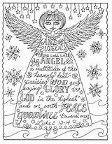 Coloring Christmas Christian Angel Pages Adult Books Colouring Printable Scriptures Angels Book Visit Zoom Click sketch template