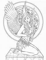 Coloring Adult Pages Fantasy Fairy Book Gothic Dark Selina Fenech Colorear Para Books Amazon Color Print Printable Colouring Arte Sheets sketch template
