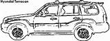 Hyundai Terracan Sorento Kia Vs Compare Coloring sketch template