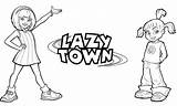 Lazy Town Coloring Pages Lazytown Trixie Stephanie Kids Colouring Lifestyle Healthy Learn Print Getdrawings Getcolorings sketch template