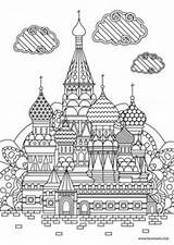 Coloring Cathedral Hundertwasser Russie Mandalas Basils Sharepoint Amelie Malvorlagen Adulte Favoreads sketch template