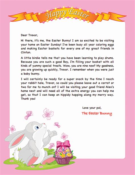 create magical moments  personalized letters   easter bunny