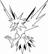 Zapdos Articuno Moltres Mega sketch template