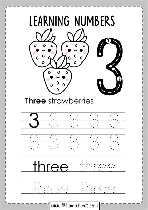 number tracing worksheets   printable word searches