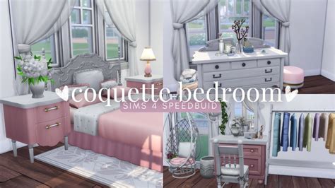 aesthetic coquette bedroom sims  speed build youtube