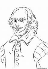 Shakespeare William Coloring Pages Printable Drawing Kingdom United Print Color Theater Portrait Activities Act Ii Resources Book Colorings Bard Choose sketch template