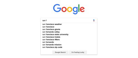 google autocomplete works  search