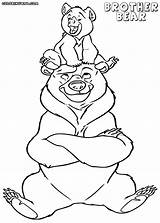 Brother Bear Pages Coloring Cartoon sketch template