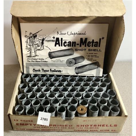 Brass 100x Alcan Metal 12 Ga Hulls New In Box