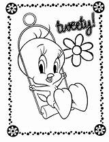 Tweety Coloring Bird Pages Sylvester Cartoon sketch template