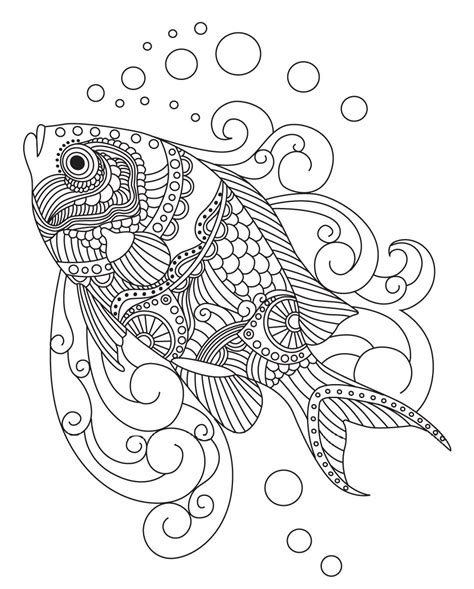 fish colorish coloring book  adults mandala relax  goodsofttech