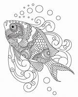 Mandala Fish Coloring Book Mandalas Adults Pages Kids Animal Printable Zum Choose Board sketch template
