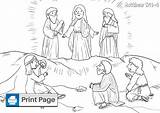Transfiguration Moses Elijah Appeared Bible Talking Supercoloring Disciples Evangile Pdfs Niv sketch template