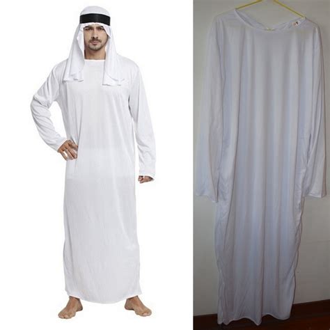 White Mens Arab Keeper Nativity Costume Robe For Cosplay Arabian Prince