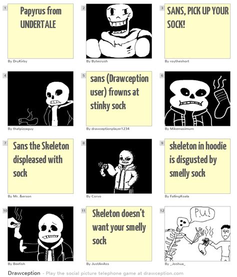 papyrus from undertale drawception